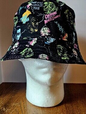 Universal Monsters Bucket Hat Horror Neon Graphic